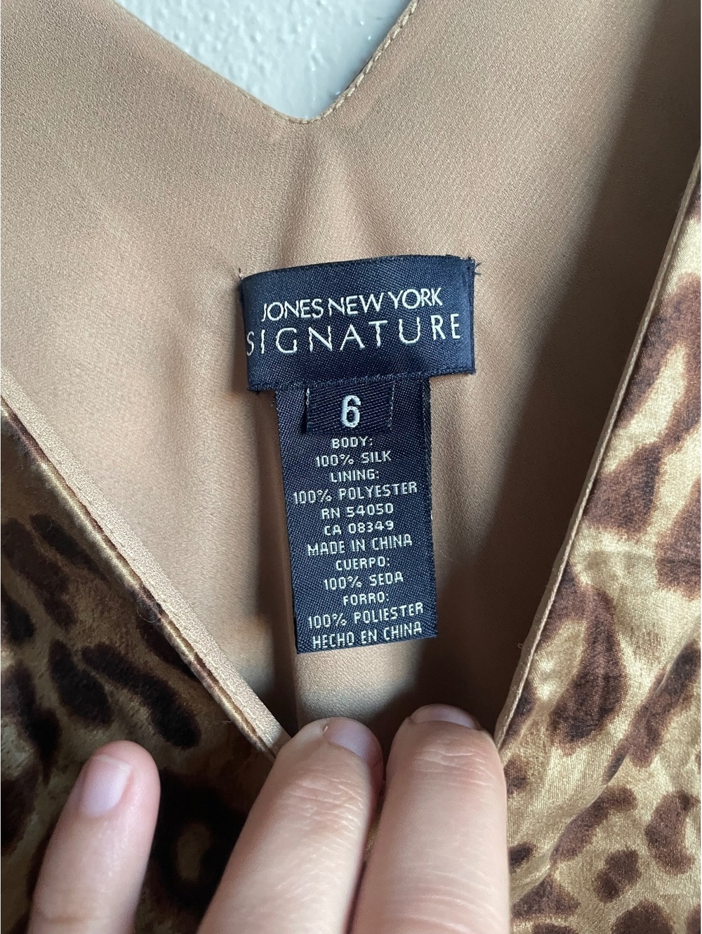 Vintage 100% silk cheetah Jones New York leopard glam sleeveless maxi dress 6 - Picture 4 of 5